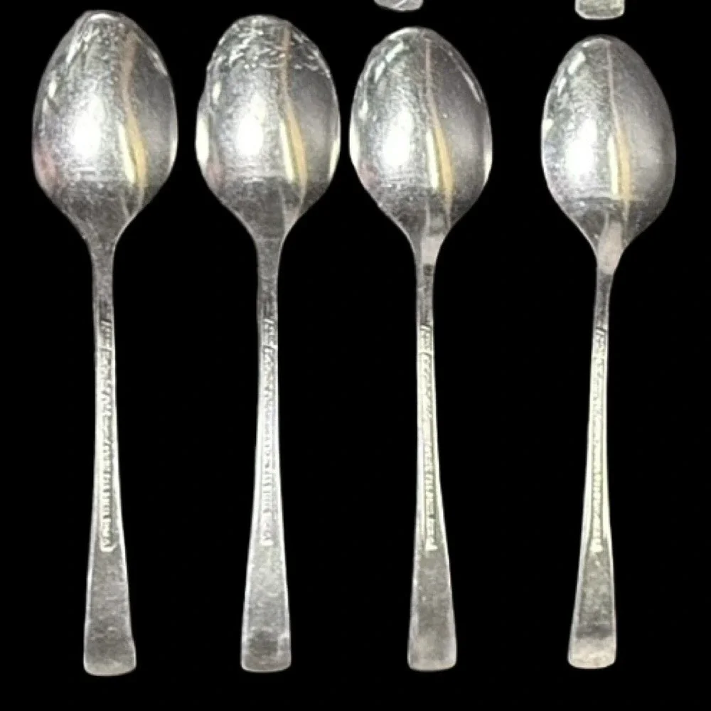 Ekco Eterna Colonial Richmond Flatware Teaspoons Lot Of 8